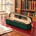 VORQYNA™ Archive Zipper Pen Case — Structured Pencil Pouch for Writing Tools