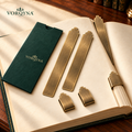 VORQYNA™ Chapter Mark Set — Metal Page Clips and Slim Bookmarks, 6-Piece Set