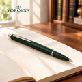 VORQYNA™ Linework Retractable Gel Pen — Metal Writing Pen, 0.7 mm Black Ink