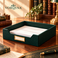 VORQYNA™ Library Letter Tray — Desktop Paper Organizer for U.S. Letter Documents