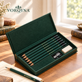 VORQYNA™ Pencil Study Set — 6 Graphite Writing Pencils with Sharpener and Eraser