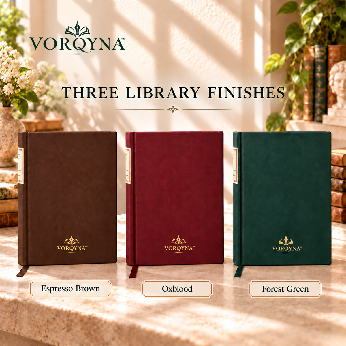 VORQYNA™ Reading Notes Notebook — Book Review Journal, Reading Log, 160 Pages