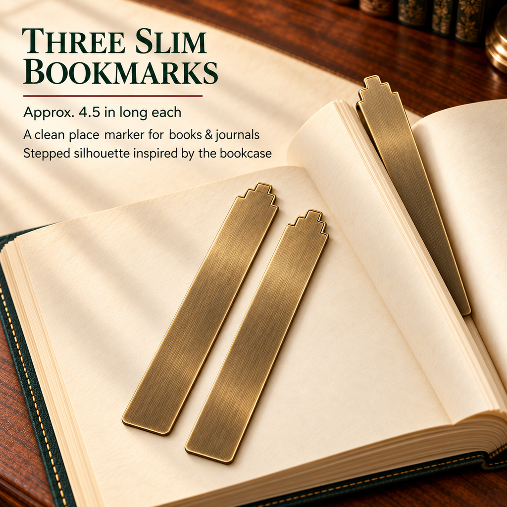 VORQYNA™ Chapter Mark Set — Metal Page Clips and Slim Bookmarks, 6-Piece Set